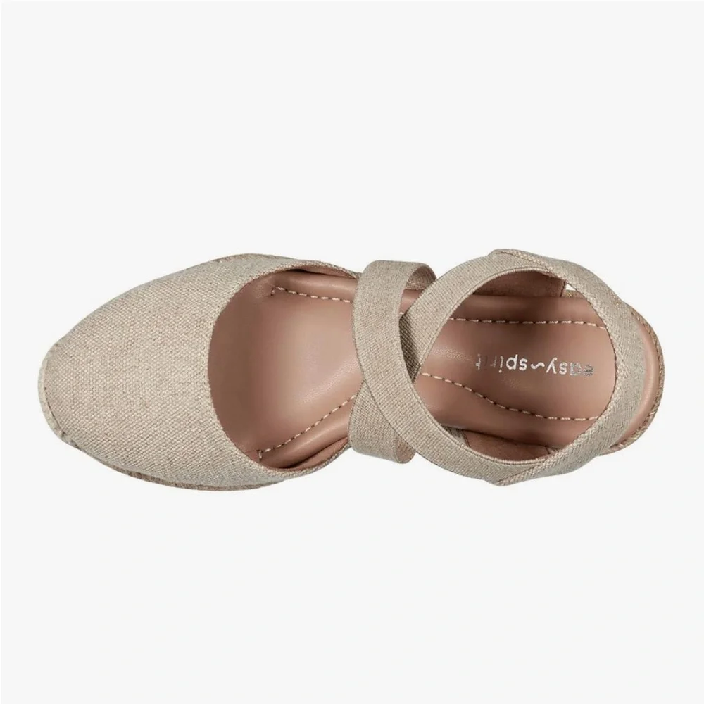 Worn Once Easy Spirit Women's Meza Espadrille Wedge Sanda - Picture 4 of 10